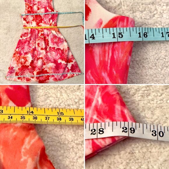 Jessica Howard Floral Print Dress Size 6 Sleeveless Fit Flare Coquette Feminine - Picture 8 of 11